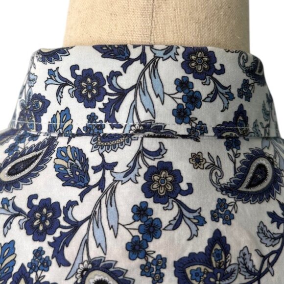 Robert Graham Men Classic Fit Blue Paisley Floral Print Button Down Shirt M EUC - Picture 12 of 16